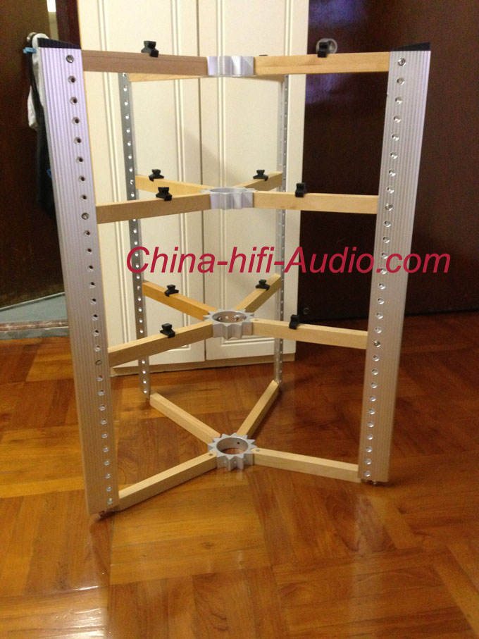 E&T 11-D600-4W1 wood Aluminum hifi equipments racks stands - Click Image to Close